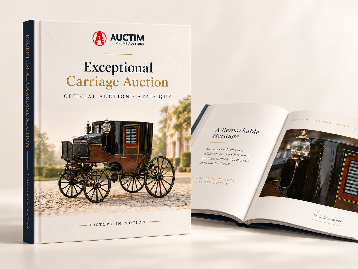 Elegant Carriage Auction Catalogue Display